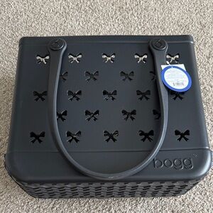 BOGG BAG Black Tote with Bow Cutouts